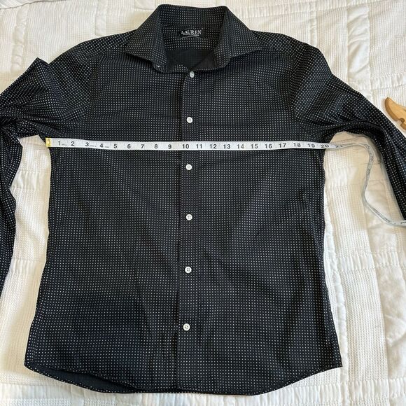 Lauren Ralph Lauren Black Label Shirt Mens Size 15 32/33 Slim Fit Performance - Picture 10 of 12